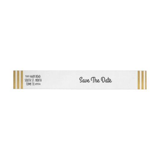 Save The Date Envelope Wrap Gatsby Art Deco jaren  Omwikkelbaar Adreslabel (Individueel)