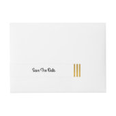 Save The Date Envelope Wrap Gatsby Art Deco jaren  Omwikkelbaar Adreslabel (Voorkant)