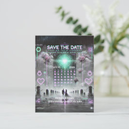 💌 "Save the Date: Eternal Glitch Wedding" 💌 Aankondigingskaart