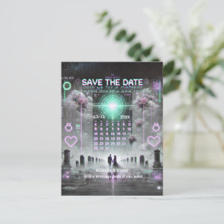 💌 "Save the Date: Eternal Glitch Wedding" 💌 Aankondigingskaart
