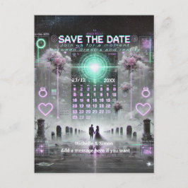 💌 "Save the Date: Eternal Glitch Wedding" 💌 Aankondigingskaart