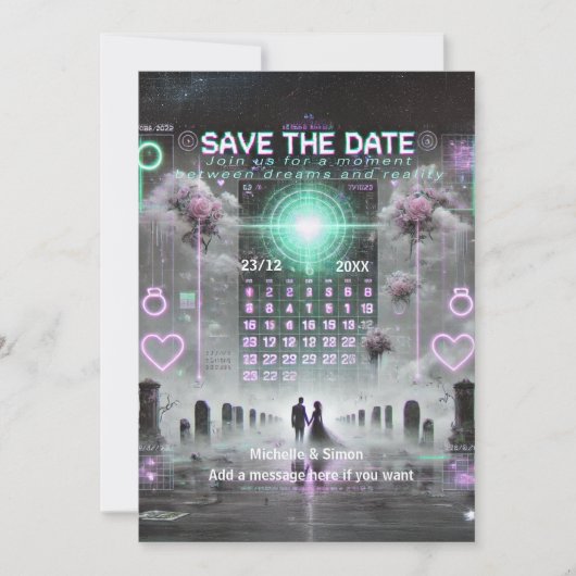 💌 "Save the Date: Eternal Glitch Wedding" 💌 Save The Date (Voorkant)
