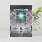💌 "Save the Date: Eternal Glitch Wedding" 💌 Save The Date (Staand voorkant)
