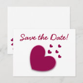 Save the date. Explosie van de harten A11 Aankondigingskaart (Voorkant / Achterkant)