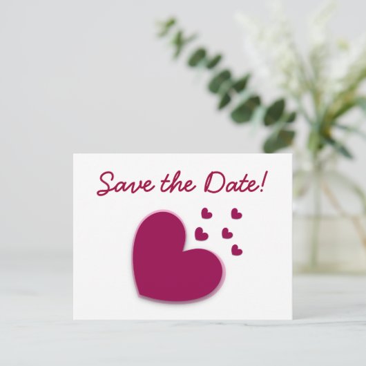 Save the date. Explosie van de harten A11 Aankondigingskaart (Staand voorkant)