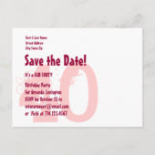 Save the Date FAB 40 Verjaardagsfeest V09 WIJN ROO Aankondigingskaart (Achterkant)