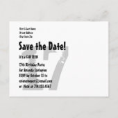 Save the Date FAB TEEN Verjaardag V17C ROZE Aankondigingskaart (Achterkant)