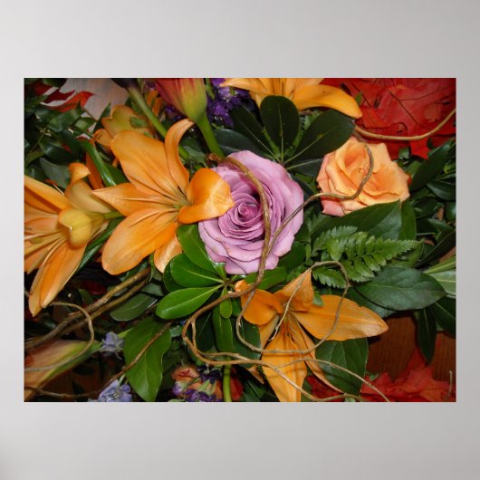 Save-the-Date/Fall Wedding Bouquet Poster (Voorkant)