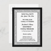 Save the Date Family Reunion Border Briefkaart (Voorkant / Achterkant)