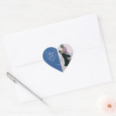 Save the Date Fancy tekst en foto Save the Date  Hart Sticker (Envelop)