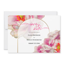 Save the date | Fantastisch Scarlet Peony Invi