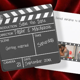 Save the Date Film Clapperboard Wedding Kaart