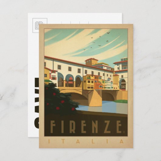 Save the date | Firenze, Italië Aankondigingskaart (Voorkant / Achterkant)