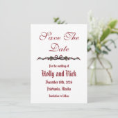 Save The Date Flat Announcement Card Aankondiging (Staand voorkant)