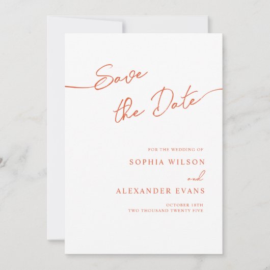 Save The Date Flat Kaart voor een Boho Chic bruilo (Voorkant)