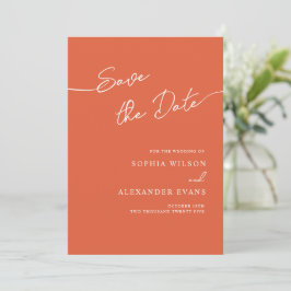 Save The Date Flat Kaart voor een Boho Chic bruilo