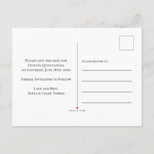 Save the Date Floral Mexican Fiesta Royal Blue Aankondigingskaart (Achterkant)