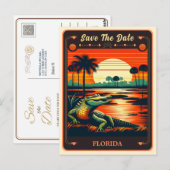 Save the date | Florida Invitation Briefkaart (Voorkant / Achterkant)