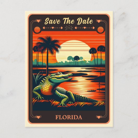 Save the date | Florida Invitation Briefkaart (Voorkant)
