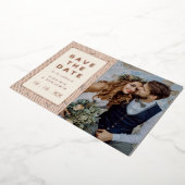 Save The Date Folie Foto Kaart (Gedraaid)
