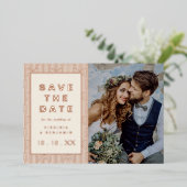 Save The Date Folie Foto Kaart (Staand Voorkant)