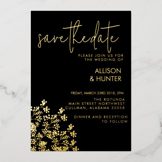 Save the date folie uitnodiging (Voorkant)