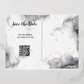 Save the Date Folie Uitnodiging Postcard (Achterkant)