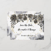 Save the Date Folie Uitnodiging Postcard (Voorkant / Achterkant)