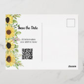 Save the Date Folie Uitnodiging Postkaart (Achterkant)