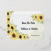 Save the Date Folie Uitnodiging Postkaart (Voorkant / Achterkant)