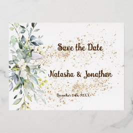Save the Date Folie Uitnodiging Postkaart