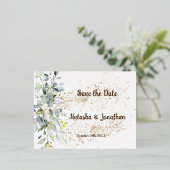 Save the Date Folie Uitnodigingskaart Folie Uitnodiging Briefkaart (Staand Voorkant)