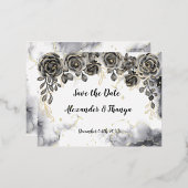 Save the Date Folie Uitnodigingskaart Uitnodiging Briefkaart (Voorkant / Achterkant)