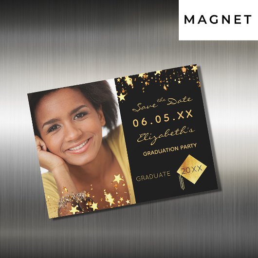 Save the Date foto afstudeerfeest 2025 magneet