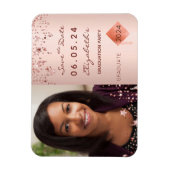 Save the Date foto afstudeerfeest blush 2025 Magneet (Verticaal)