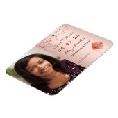 Save the Date foto afstudeerfeest blush 2025 Magneet (Linkerzijde)