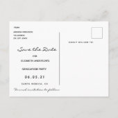 Save the Date foto eindexamenfeest burgundy Briefkaart (Achterkant)