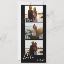 Save the Date Foto Filmstrook Huwelijksagenda