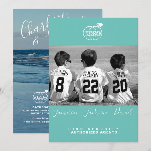 Save the Date Foto Kaarten (Voorkant / Achterkant)