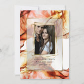 Save the date | Foto Lijst herfst kleuren Abstract Kaart (Voorkant)