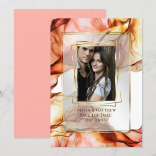 Save the date   Foto Lijst najaar Abstract 6 Kaart