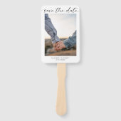Save the Date Foto Minimal QR Code Script Handwaaier (Voorkant)