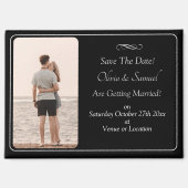 Save The Date, Foto - Zwart & Wit met Oneindig Magneet (Voorkant)