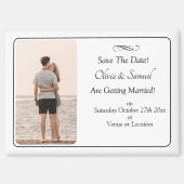 Save The Date, Foto - Zwart & Wit met Oneindig Magneet (Voorkant)