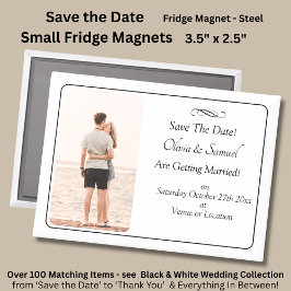 Save The Date, Foto - Zwart & Wit met Oneindig Magneet