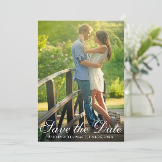 Save the date | Fotokaart voor aankondiging van Ve (Staand voorkant)