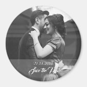 Save the date Fotomagneet met datum en foto Magneet (Voorkant)