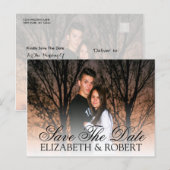 Save the date | Fotosjabloon Aankondigingskaart (Voorkant / Achterkant)