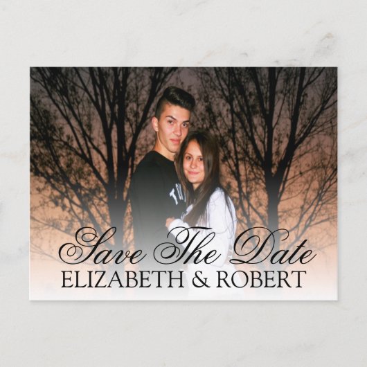 Save the date | Fotosjabloon Aankondigingskaart (Voorkant)