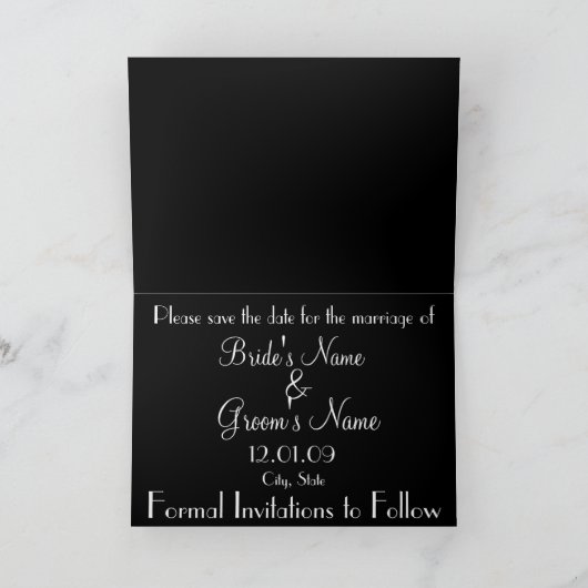 Save the Date Framboos Calla Lily Ansichtkaart (Binnen)